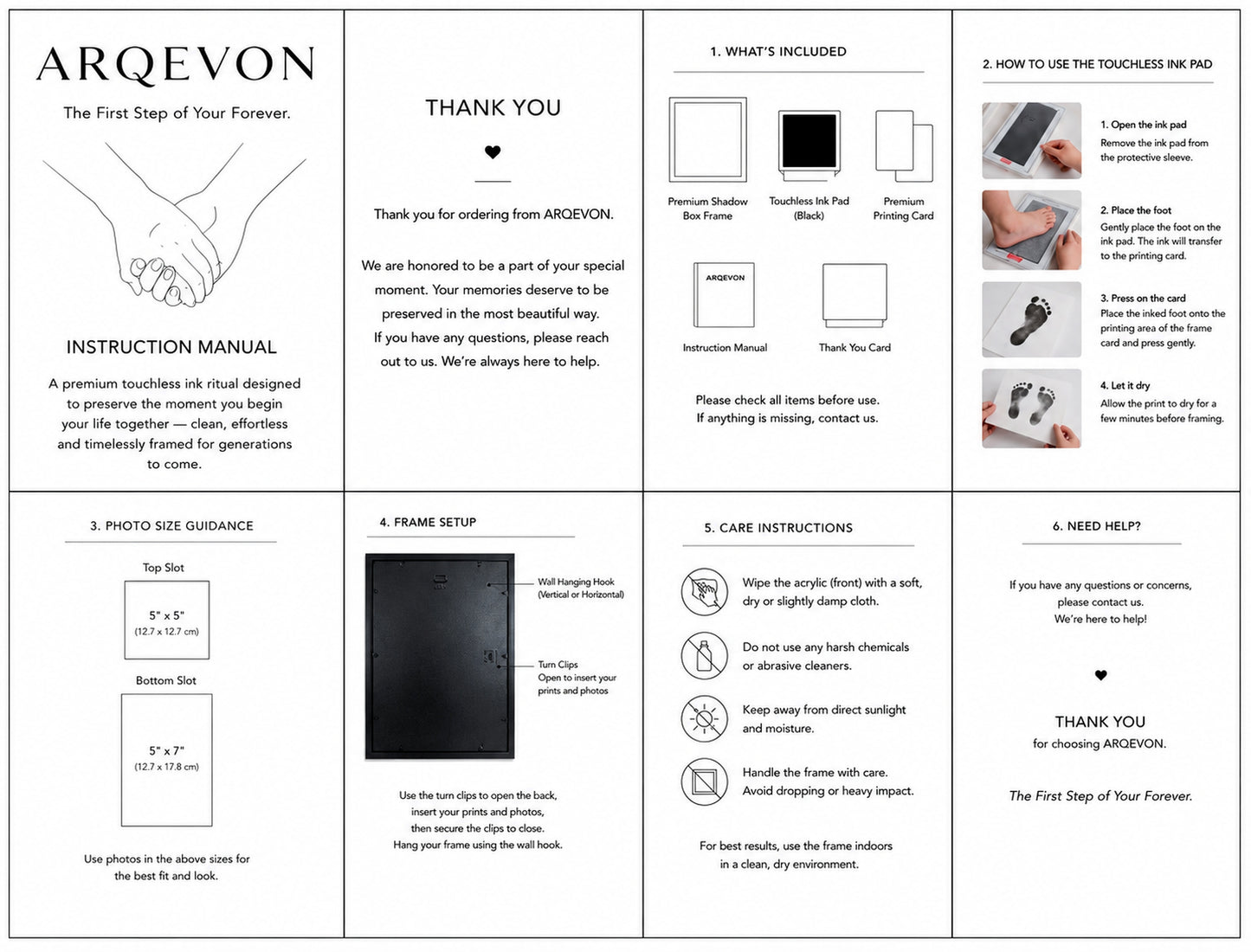 Couple Footprint Memory Frame Kit